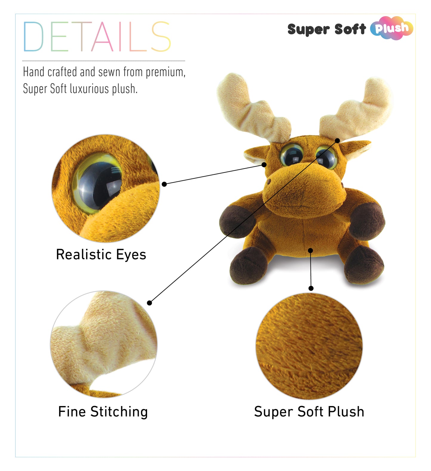BIG EYE 6' PLUSH - MOOSE