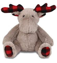 SUPER SOFT PLUSH - PLAID BEIGE MOOSE