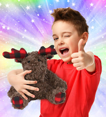 SUPER SOFT PLUSH - PLAID CURLY MOOSE
