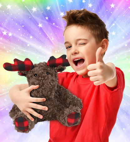 SUPER SOFT PLUSH - PLAID CURLY MOOSE