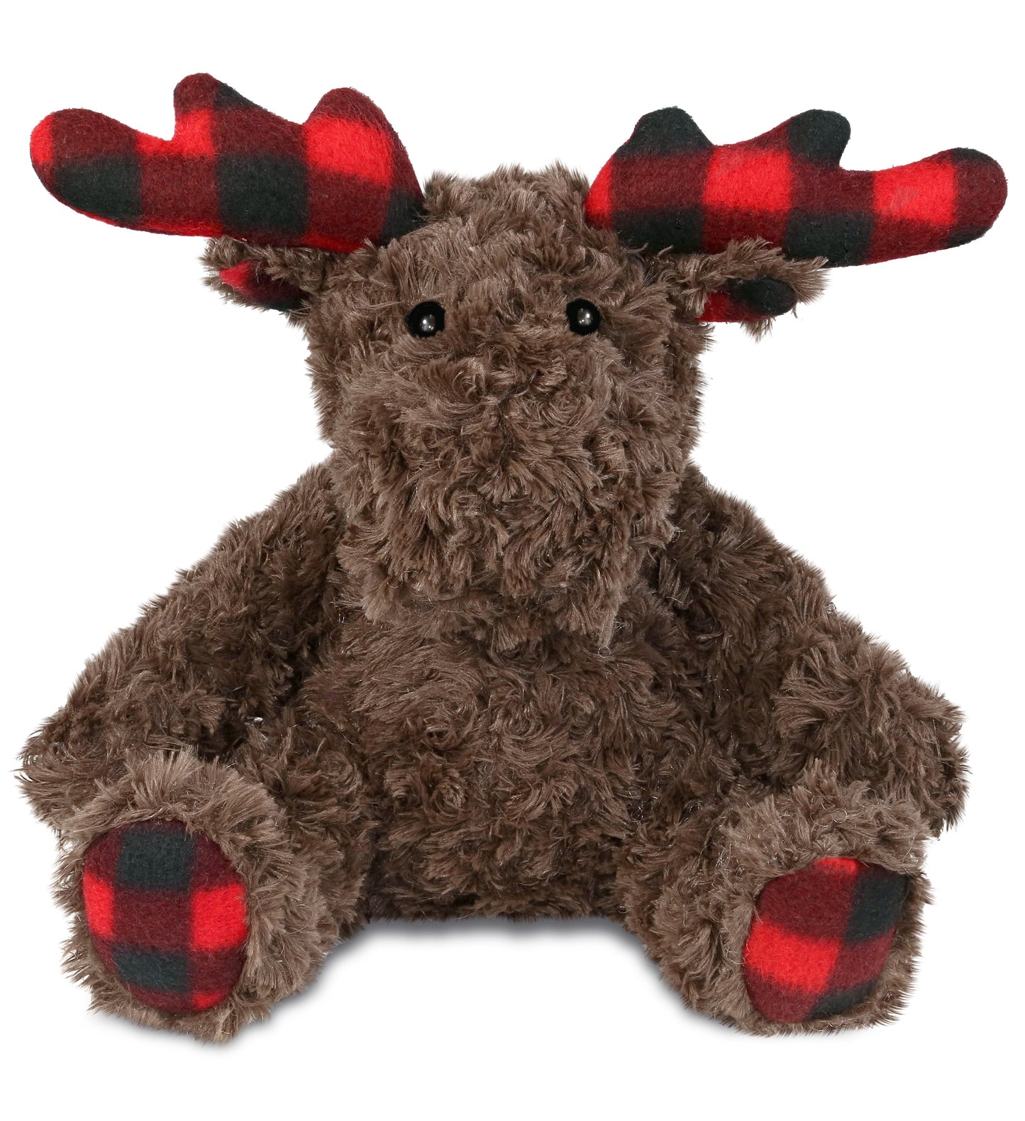 SUPER SOFT PLUSH - PLAID CURLY MOOSE