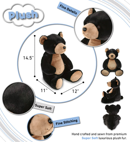 SUPER-SOFT PLUSH XL - BLACK BEAR 14.5"