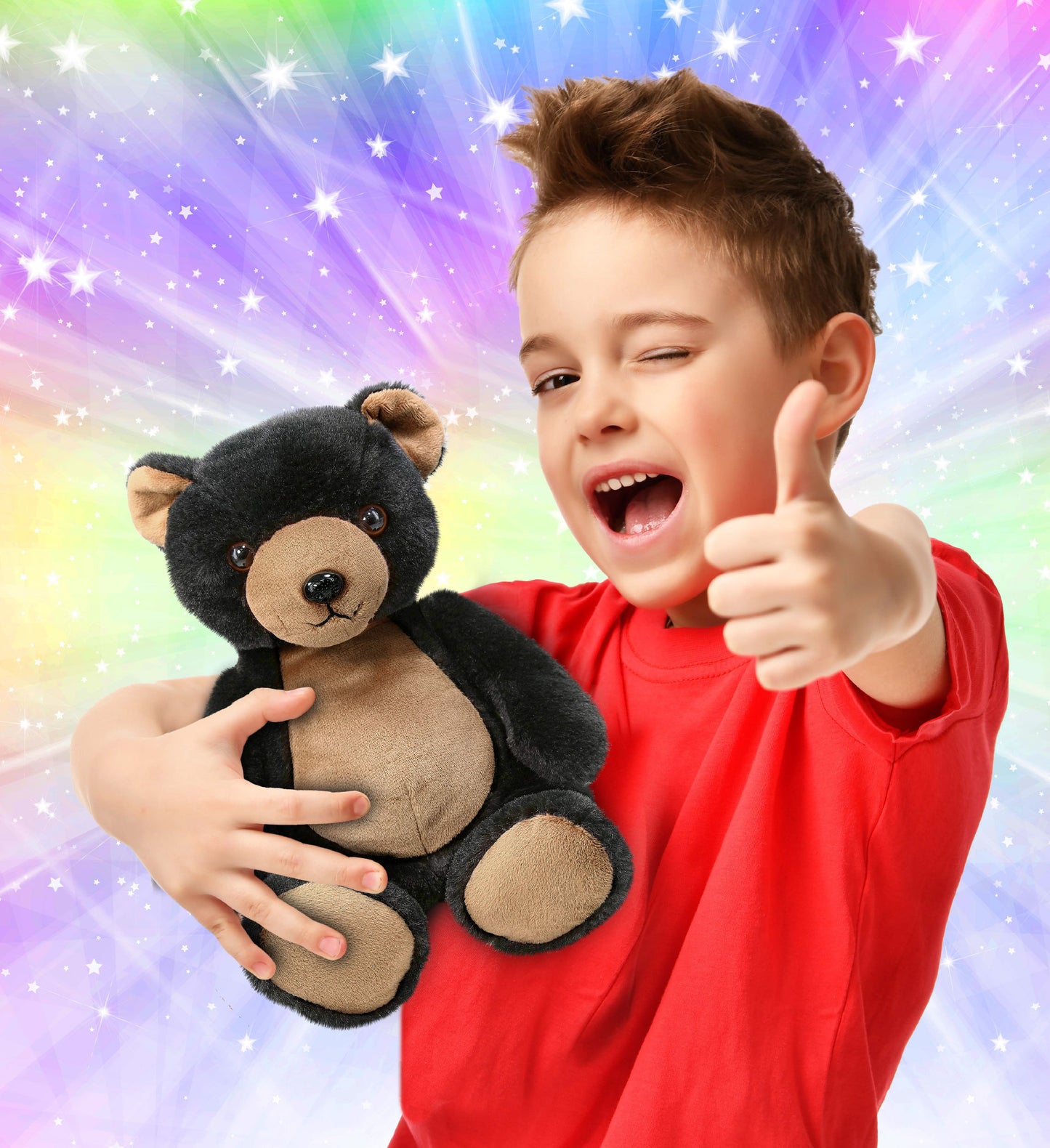 SUPER-SOFT PLUSH - BLACK BEAR 9"