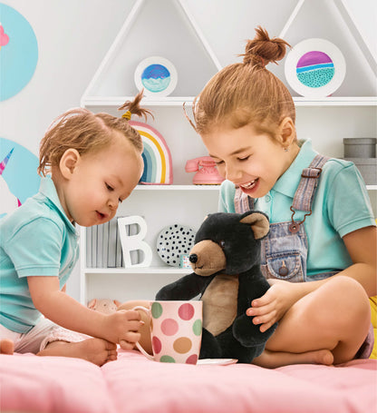 SUPER-SOFT PLUSH - BLACK BEAR 9"