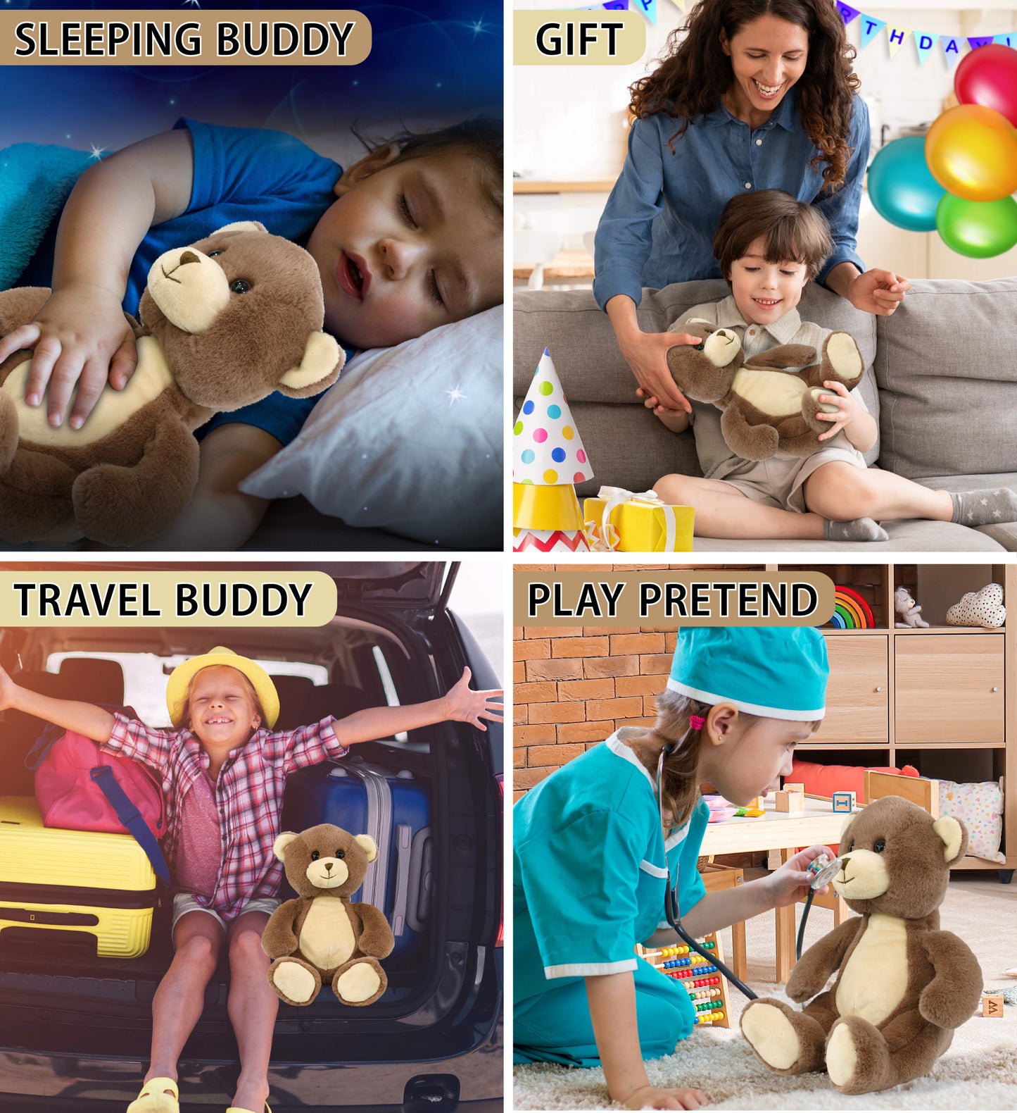 SUPER-SOFT PLUSH - BROWN BEAR 10"