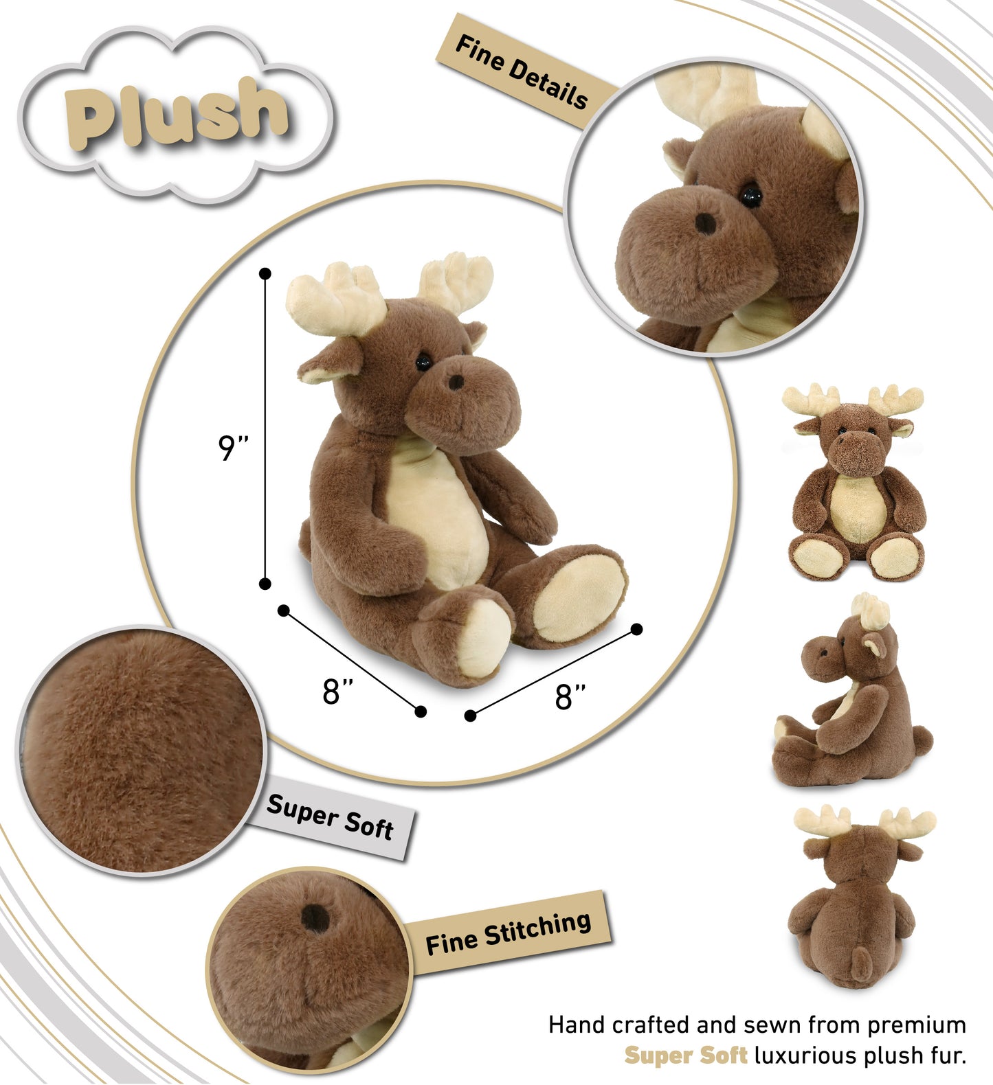 SUPER-SOFT PLUSH - MOOSE 9"