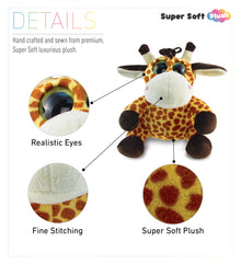 BIG EYE 6" PLUSH - GIRAFFE