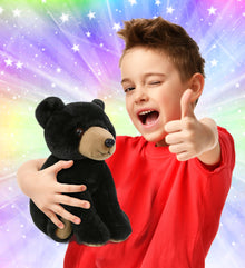 SUPER-SOFT PLUSH - FLOPPY BLACK BEAR 9"