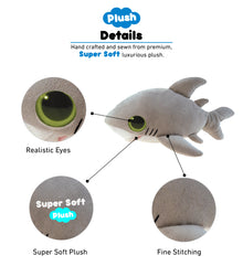 BIG EYE 6" PLUSH - SHARK