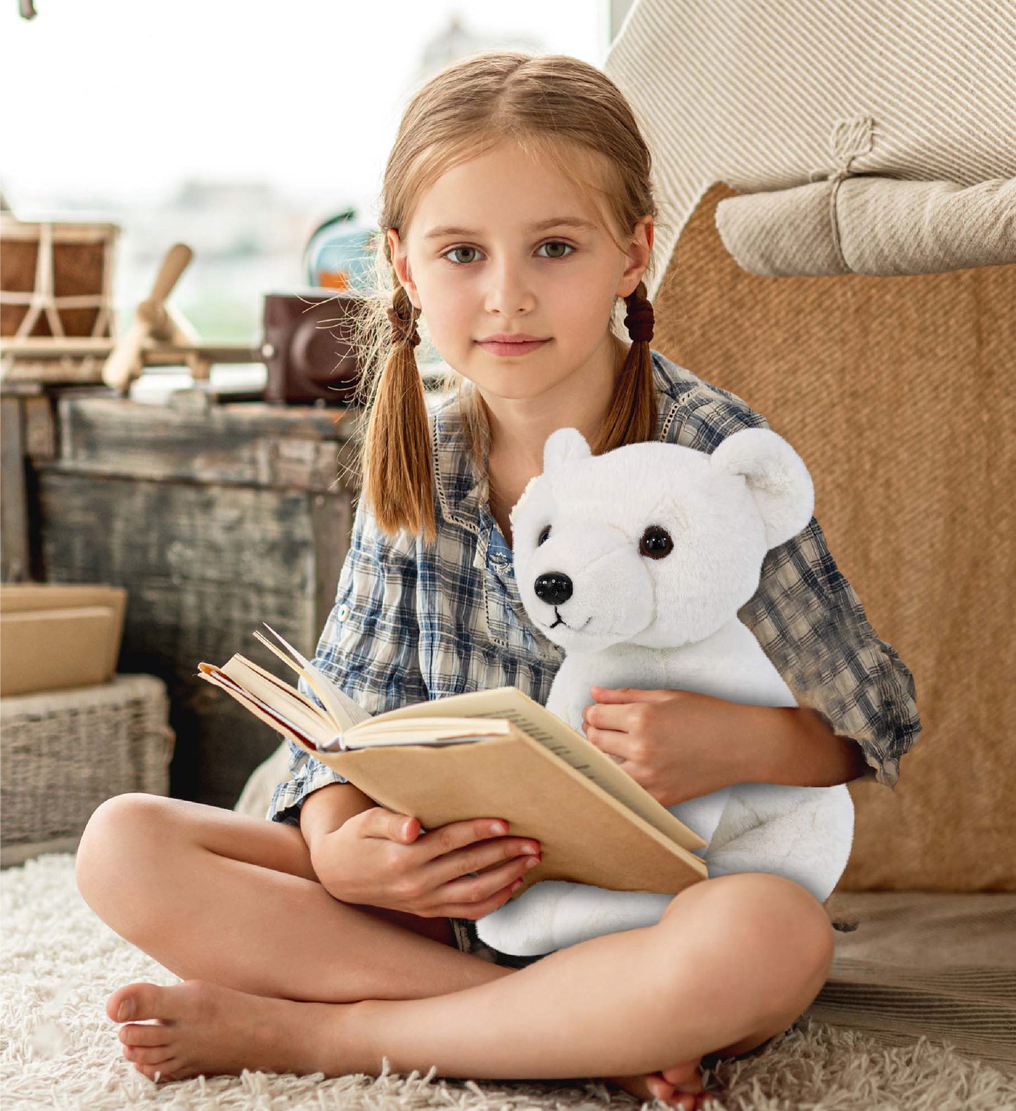 SUPER-SOFT PLUSH - FLOPPY POLAR BEAR 9"