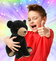 SUPER-SOFT PLUSH - LARGE FLOPPY BLACK BEAR 12"