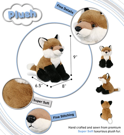SUPER-SOFT PLUSH - FLOPPY FOX 9"