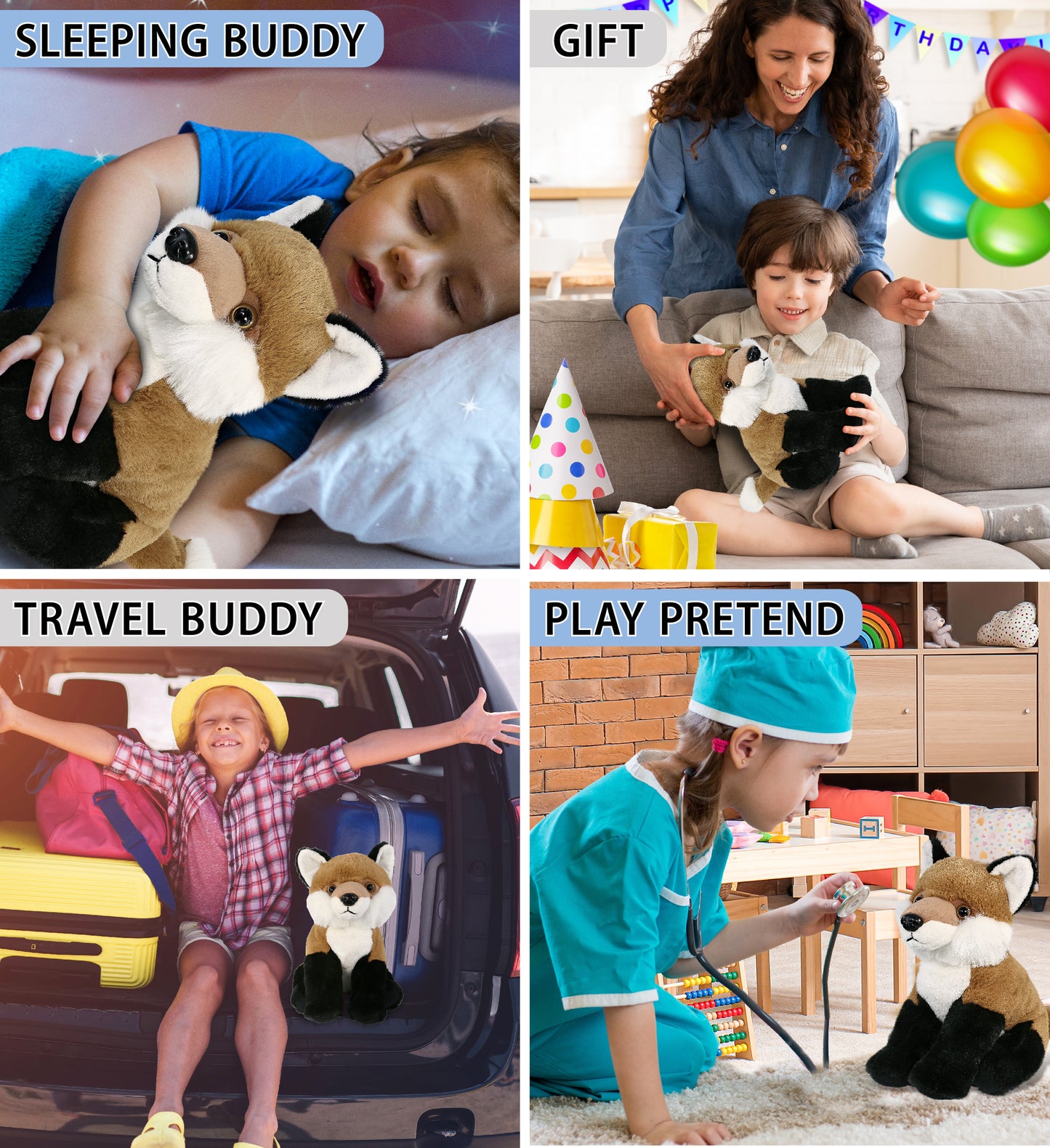 SUPER-SOFT PLUSH - FLOPPY FOX 9"