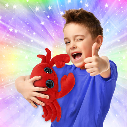 BIG EYE 6" PLUSH - RED CRAB