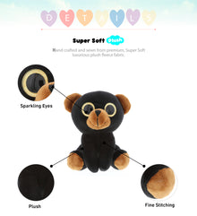 SPARKLE EYES PLUSH - LARGE BLACK BEAR