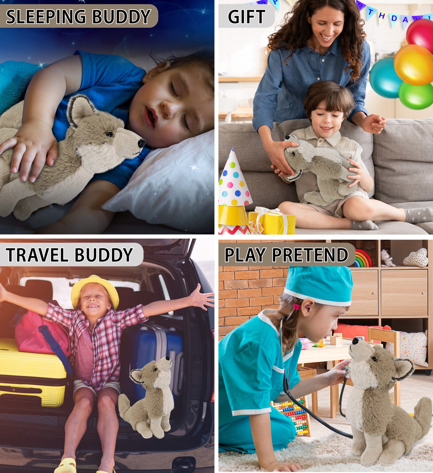 SUPER-SOFT PLUSH - HOWLING WOLF 10.5"