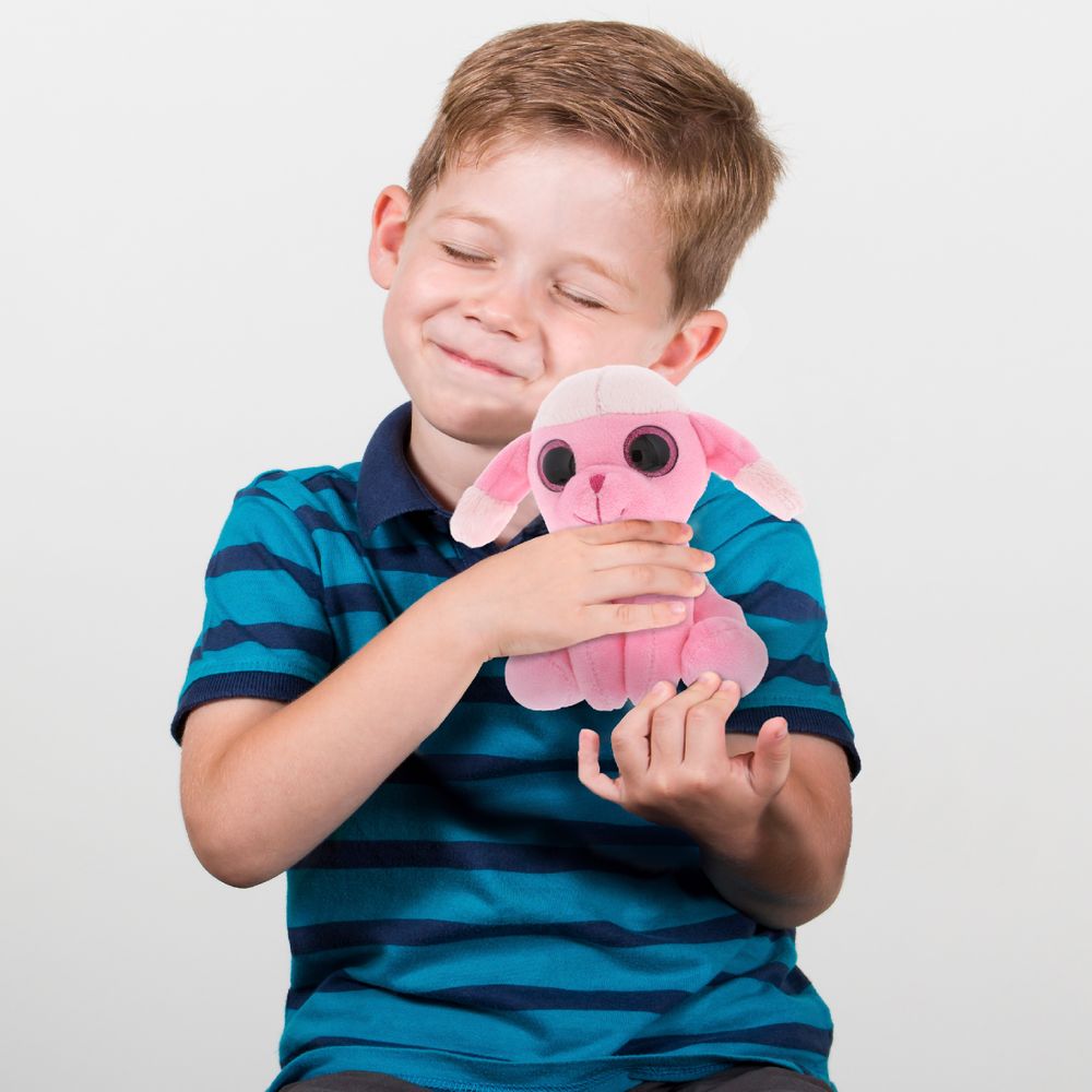 SPARKLE EYES PLUSH - SMALL PINK POODLE DOG