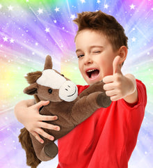 SUPER-SOFT PLUSH - LAYING BROWN HORSE 12"