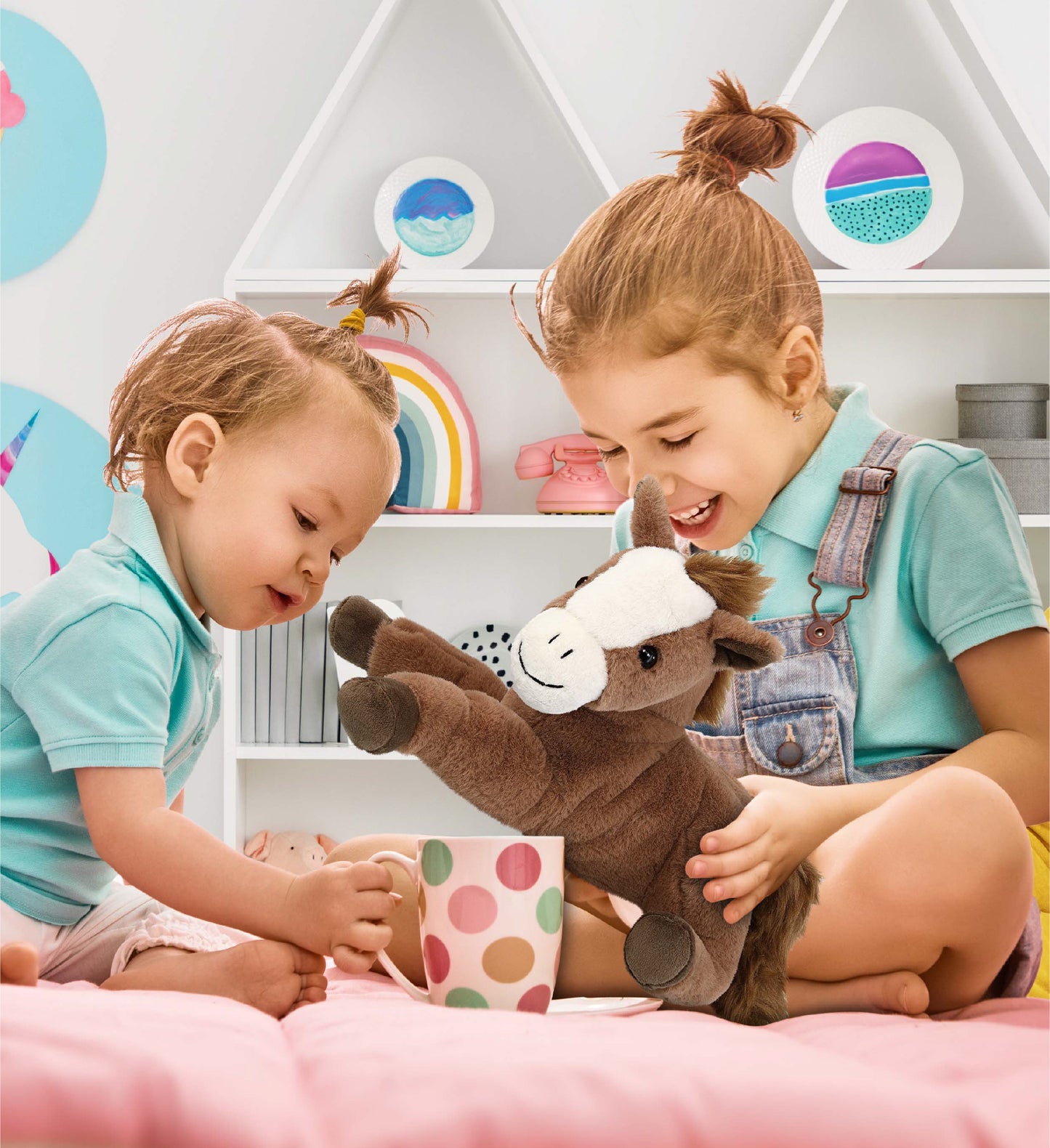 SUPER-SOFT PLUSH - LAYING BROWN HORSE 12"