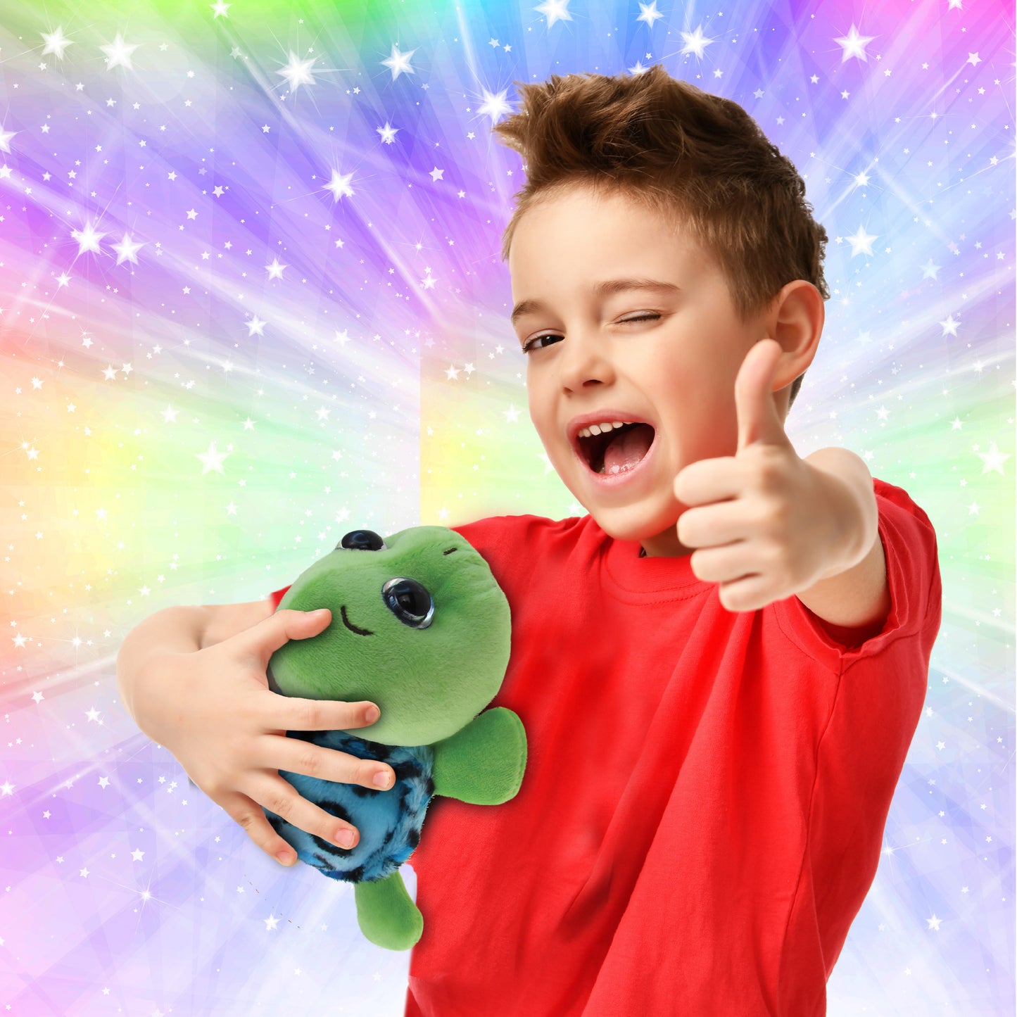 BIG EYE 6" PLUSH - BLUE SHELL SEA TURTLE