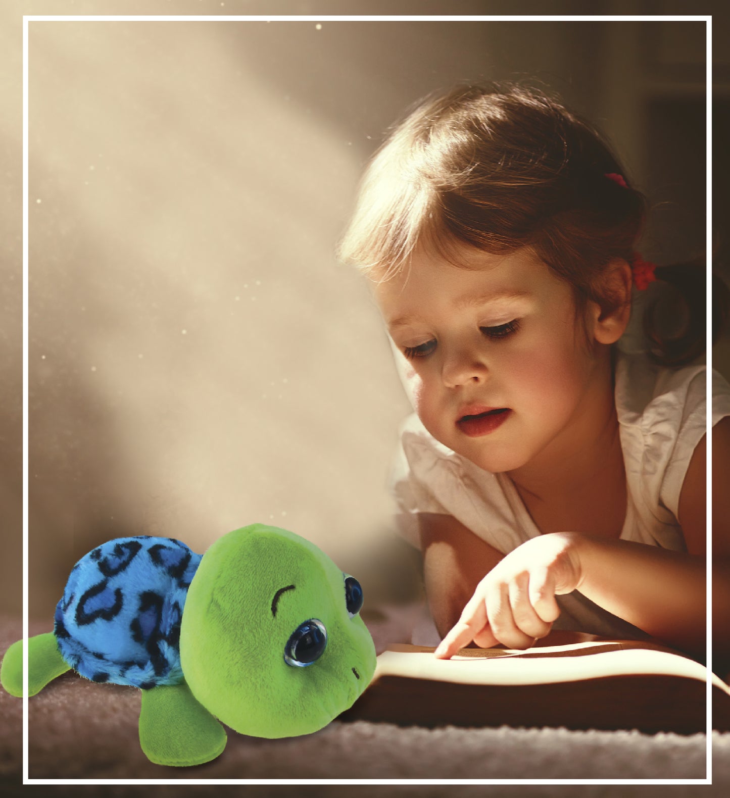 BIG EYE 6" PLUSH - BLUE SHELL SEA TURTLE