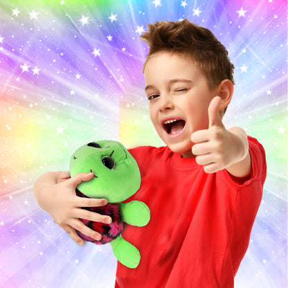 BIG EYE 6" PLUSH - PINK SHELL SEA TURTLE