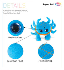 BIG EYE 6" PLUSH - BLUE CRAB