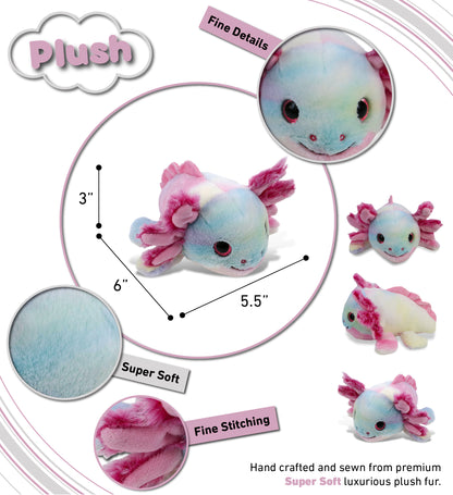 BIG EYE 6" PLUSH - LAYING AXOLOTL