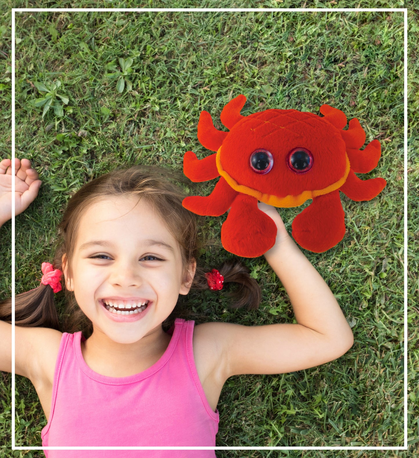 BIG EYE 6" PLUSH - RED CRAB