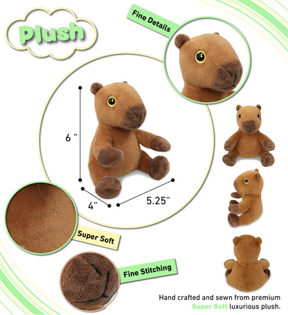BIG EYE 6" PLUSH - CAPYBARA