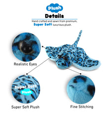 SUPER-SOFT PLUSH - BLUE STING RAY
