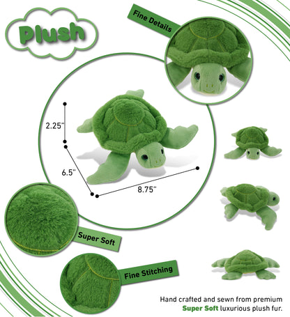 SUPER-SOFT PLUSH - GREEN SEA TURTLE 6.5"