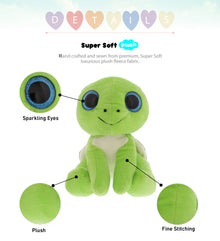 SPARKLE EYES PLUSH - SMALL GREEN SEA TURTLE