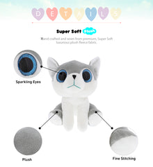 SPARKLE EYES PLUSH - SMALL WOLF