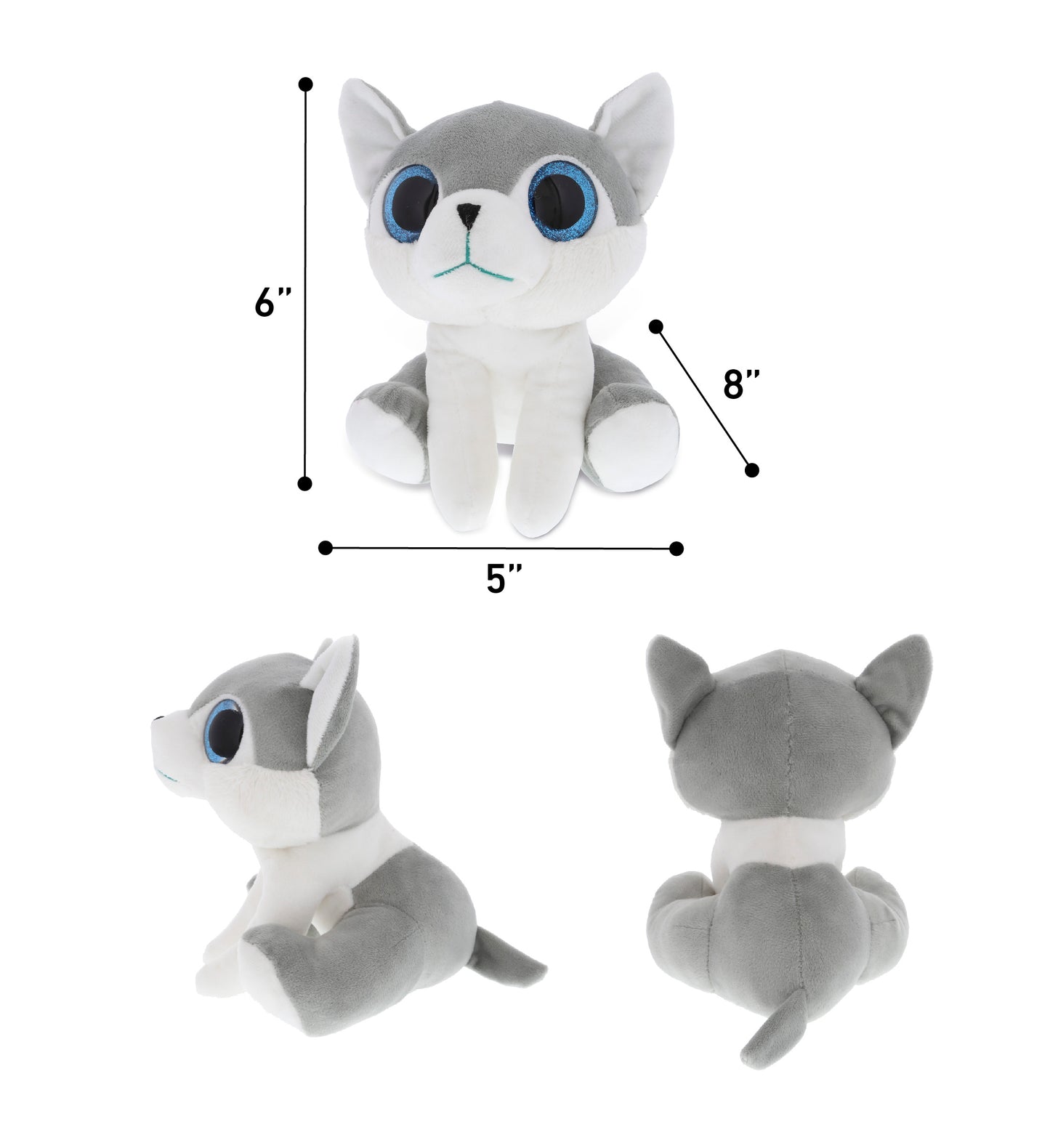 SPARKLE EYES PLUSH - SMALL WOLF
