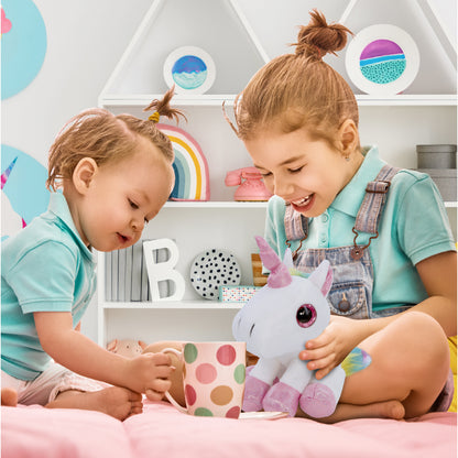 SPARKLE EYES PLUSH - WHITE UNICORN
