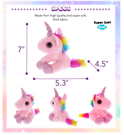 SPARKLE EYES PLUSH - PINK UNICORN