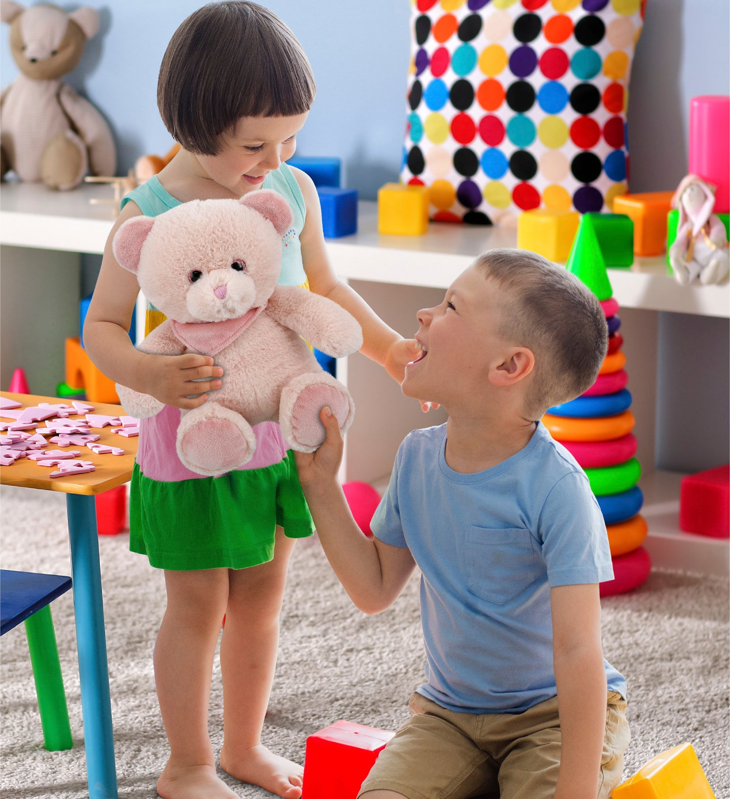 SUPER-SOFT PLUSH - BABY PINK BEAR 8"