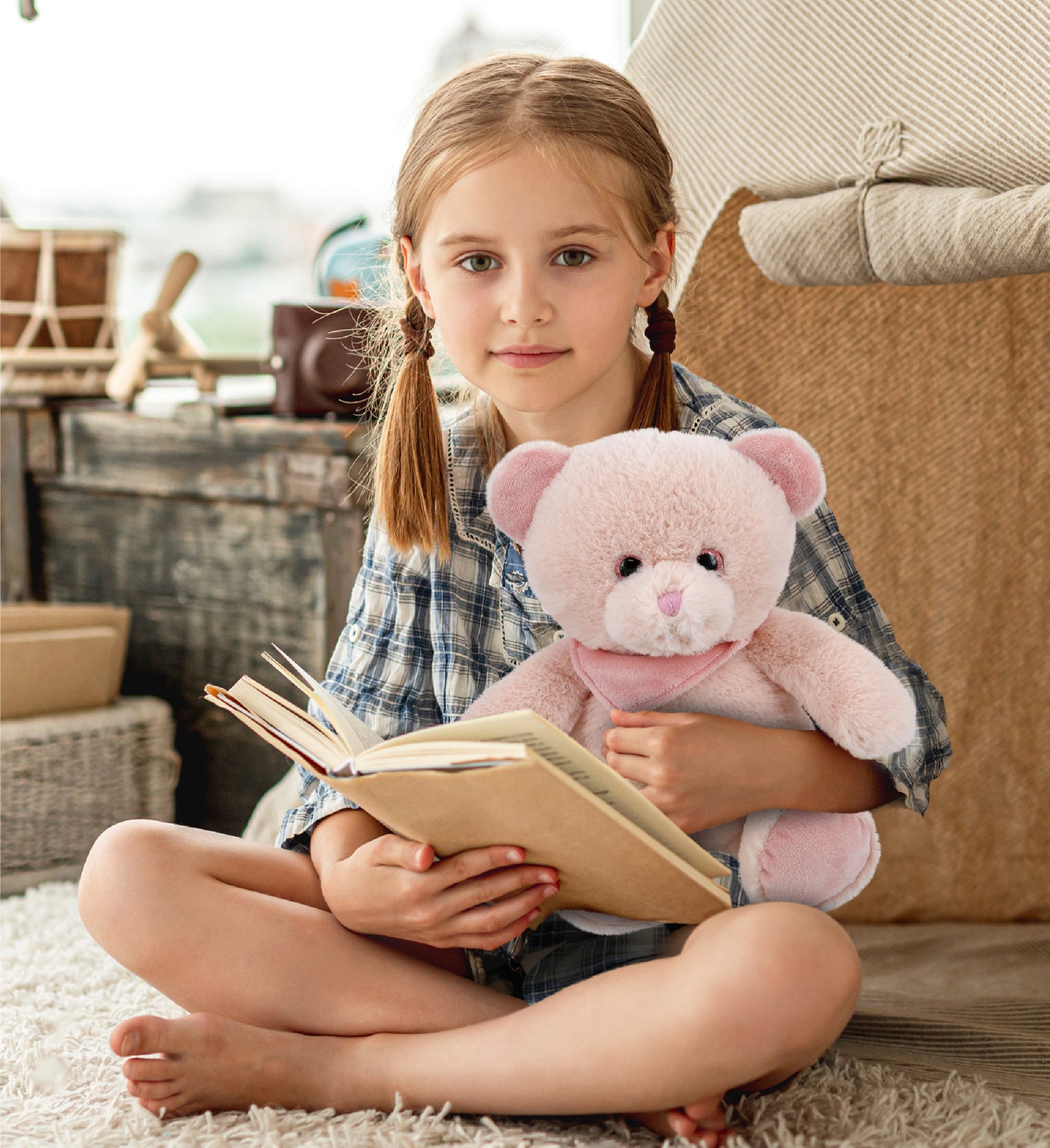 SUPER-SOFT PLUSH - BABY PINK BEAR 8"