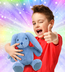 SUPER-SOFT PLUSH - BABY BLUE RABBIT 8"