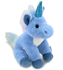 SUPER-SOFT PLUSH - BLUE UNICORN 9"