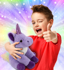 SUPER-SOFT PLUSH - PURPLE UNICORN 9"