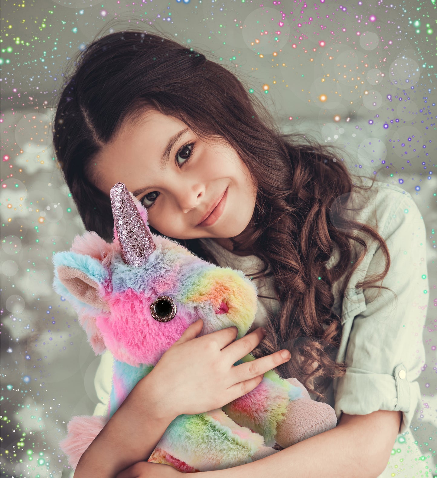 SUPER-SOFT PLUSH - RAINBOW UNICORN 9"
