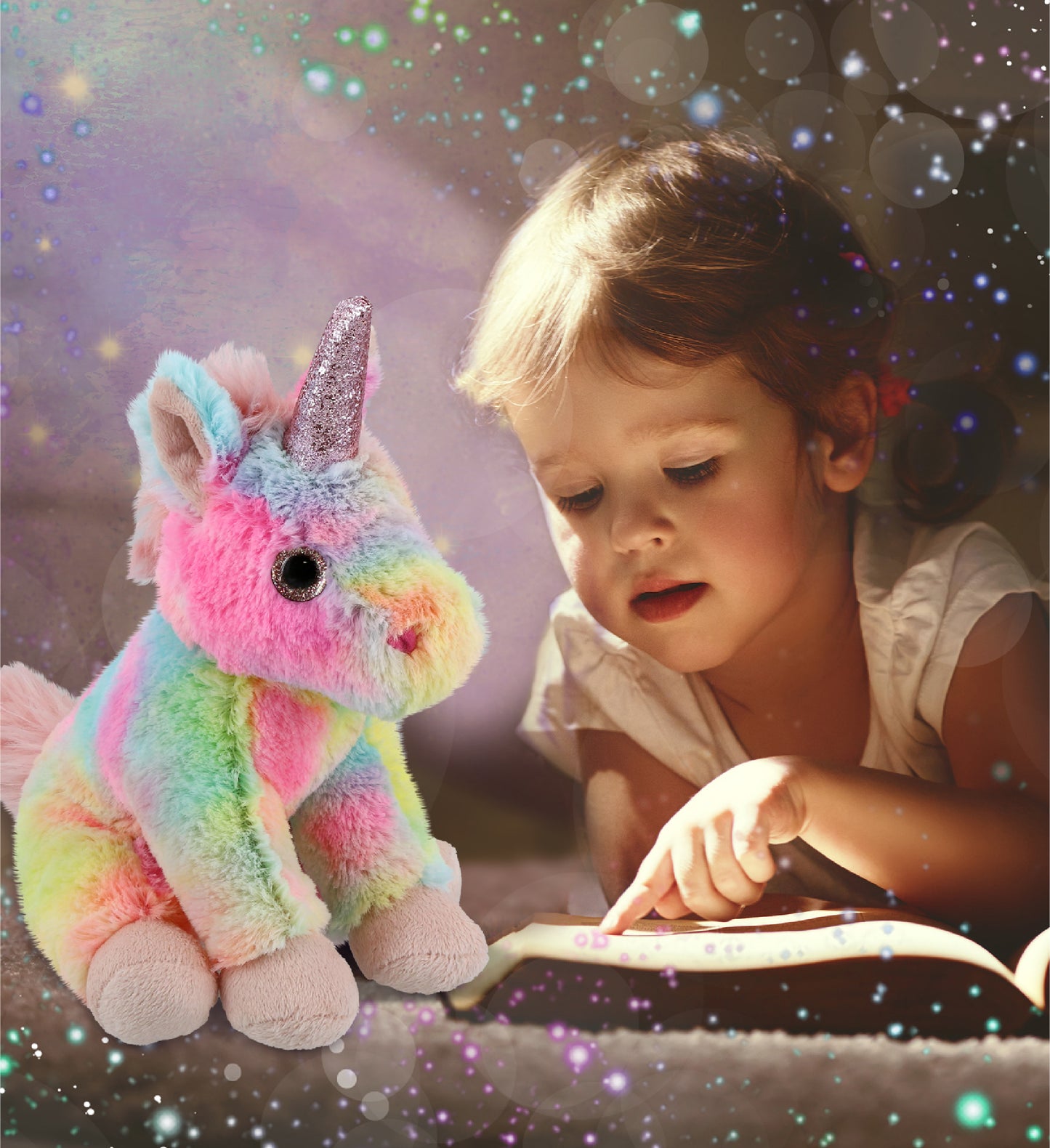SUPER-SOFT PLUSH - RAINBOW UNICORN 9"