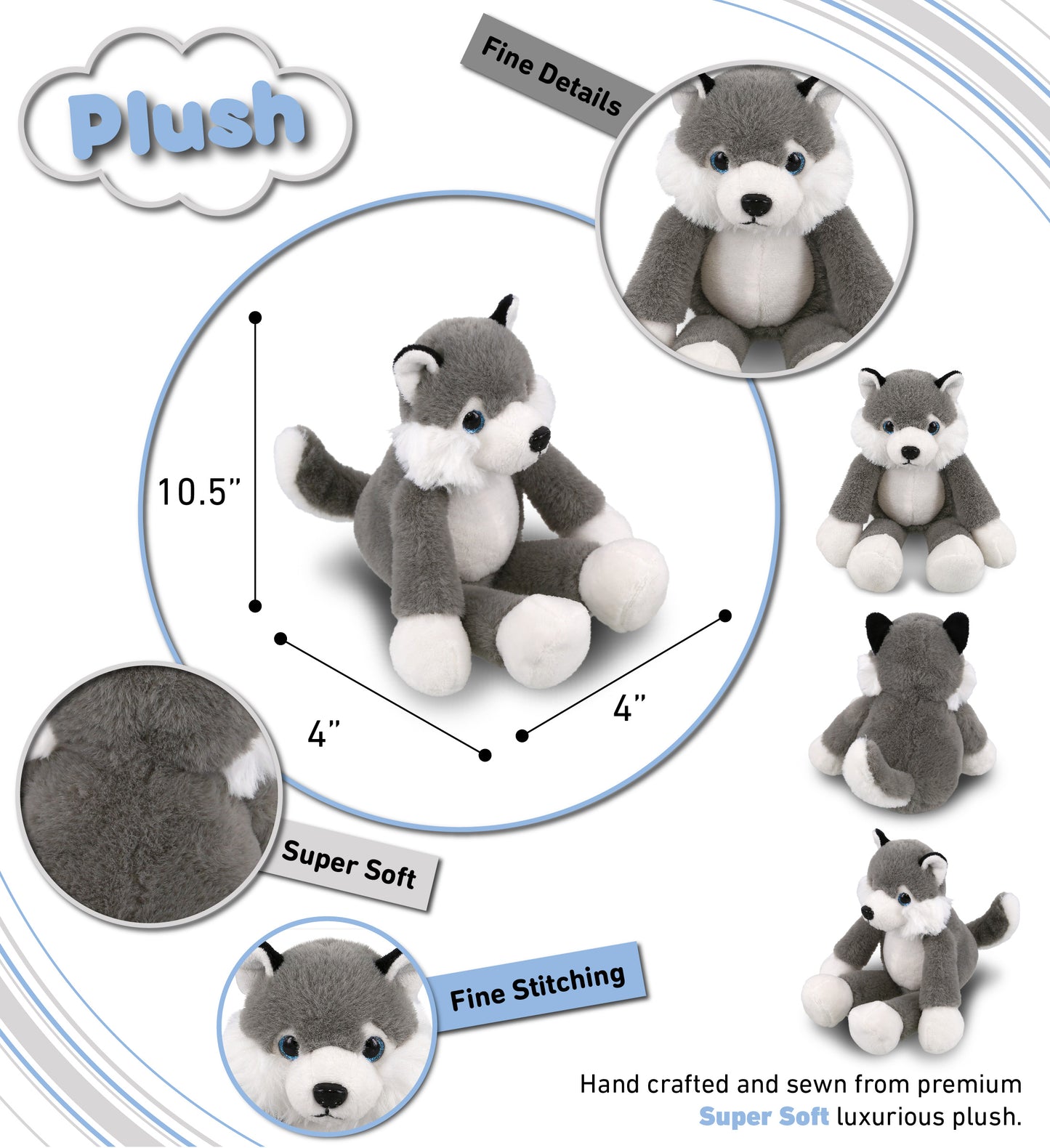 SUPER-SOFT PLUSH - LONG LEG HUSKY 10.5"