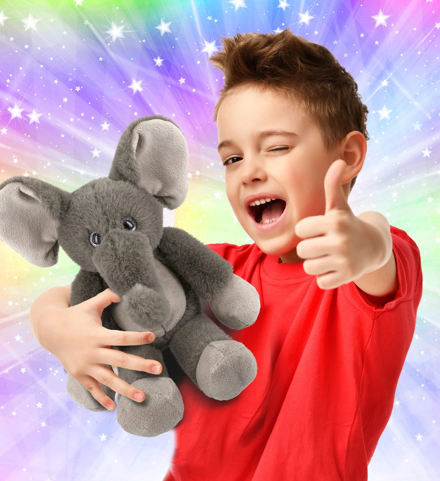 SUPER-SOFT PLUSH - LONG LEG ELEPHANT 10.5"