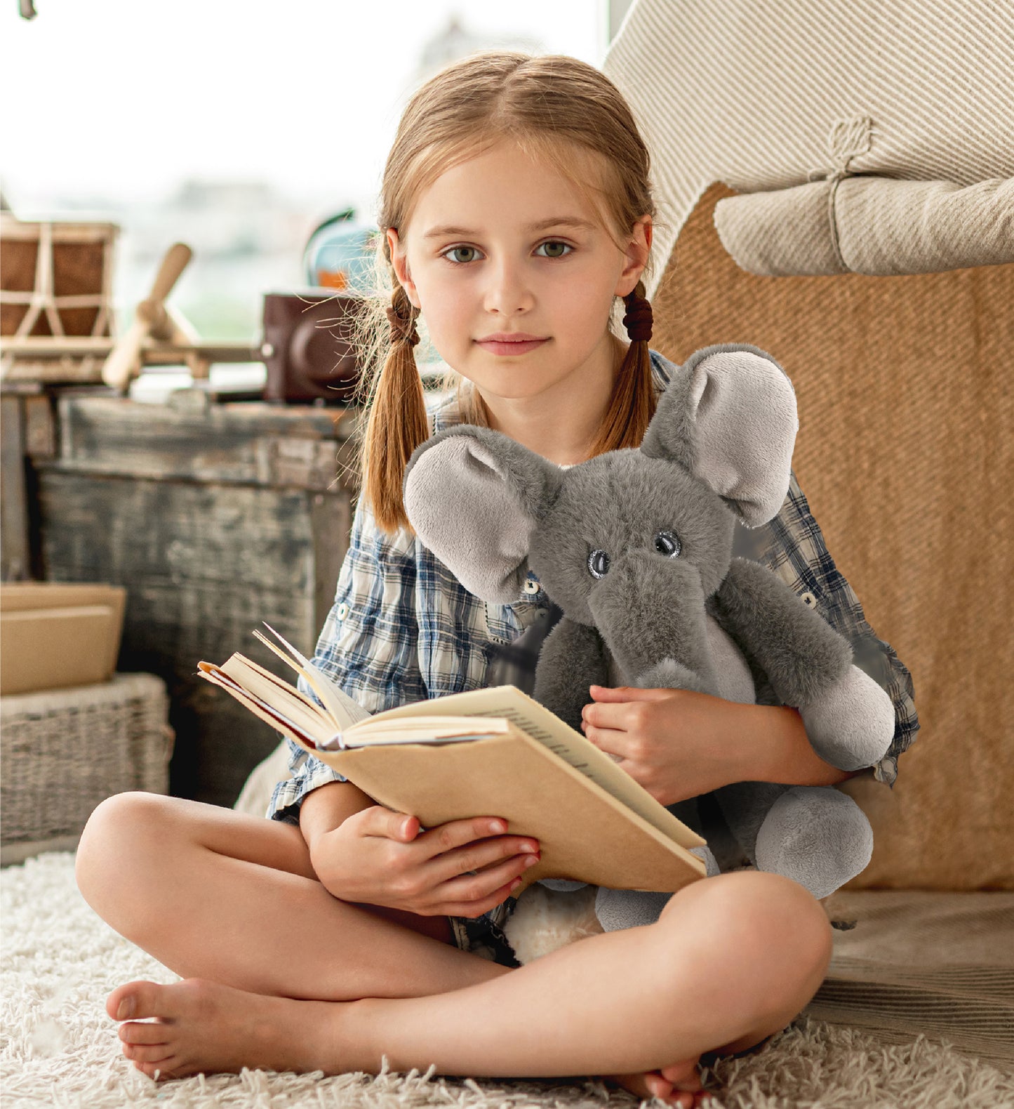 SUPER-SOFT PLUSH - LONG LEG ELEPHANT 10.5"