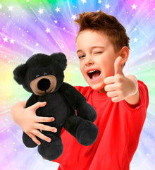 SUPER-SOFT PLUSH - LONG LEG BLACK BEAR 10.5"