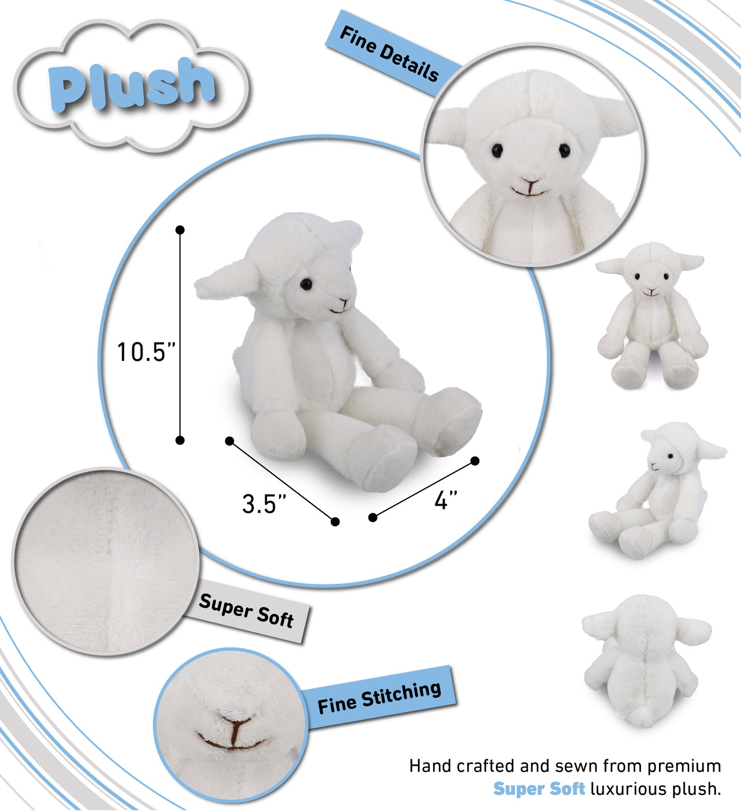 SUPER-SOFT PLUSH - LONG LEG LAMB 10.5"