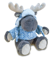 SUPER SOFT PLUSH WITH CLOTHES  - GREY MOOSE